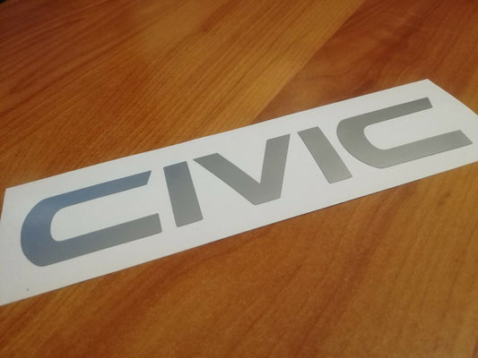 Civic 3G Rear Decal - Fits Civic 83-87 - 3rd Generation Si - Sticker