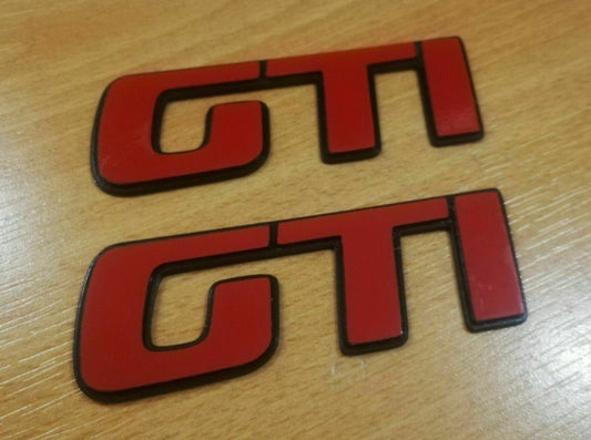 2x 106/306 GTI Reproduction 3D Emblem - Fits Peugeot - Door Emblem - Badge