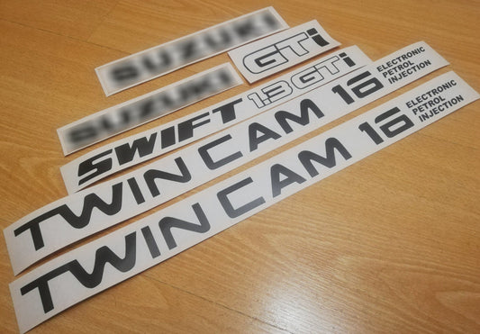 Swift MK1 - 1.3 GTi Twin Cam - Fits Suzuki MK1 - Decal / Sticker kit