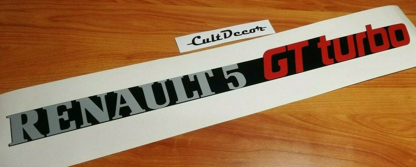 Rear Renault 5 GT turbo Decal - Fits Renault - Supercinco Alpine Sticker