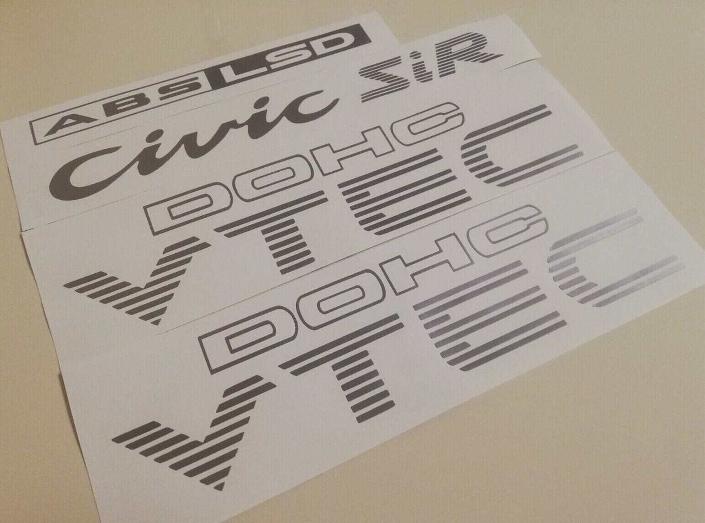 Vtec Sir Dohc ABS LSD - Fits Civic 92-95 Hatchback EG - Reproduction Sticker