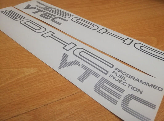 EF Civic CRX Side Sticker - 88-91 - SOHC Pgmfi Vtec Decal - Fits Civic Ee/Ed Crx