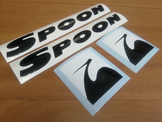 2x Spoon Reproduction Side Door Decal - JDM - Fits Civic Integra - Sticker kit