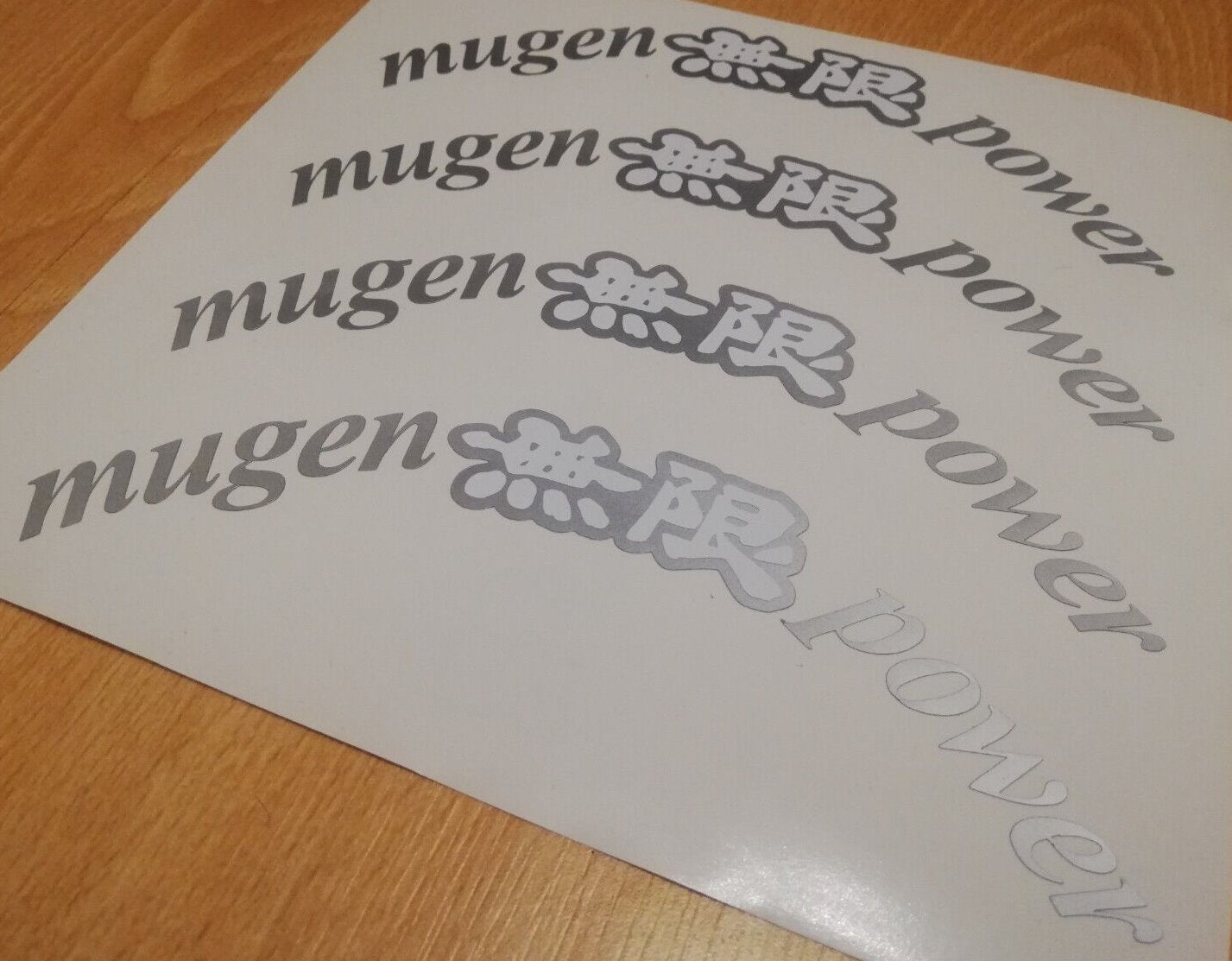 4x Mugen Power CF-48 Wheels Sticker kit - Fits Civic CRX - Reproduction