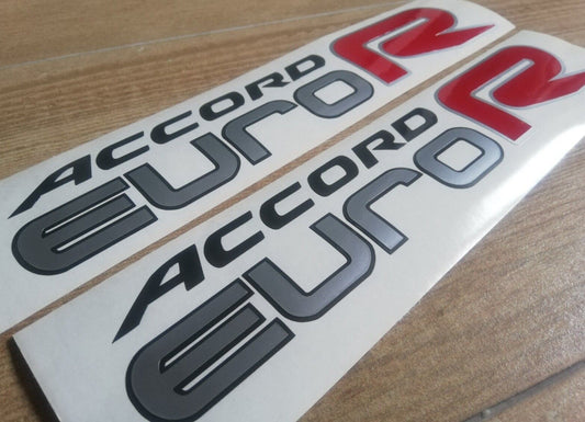 Accord EuroR OEM look Side Decals - Fits CL7 CL9 k20 k24 - Reproduction Stickers