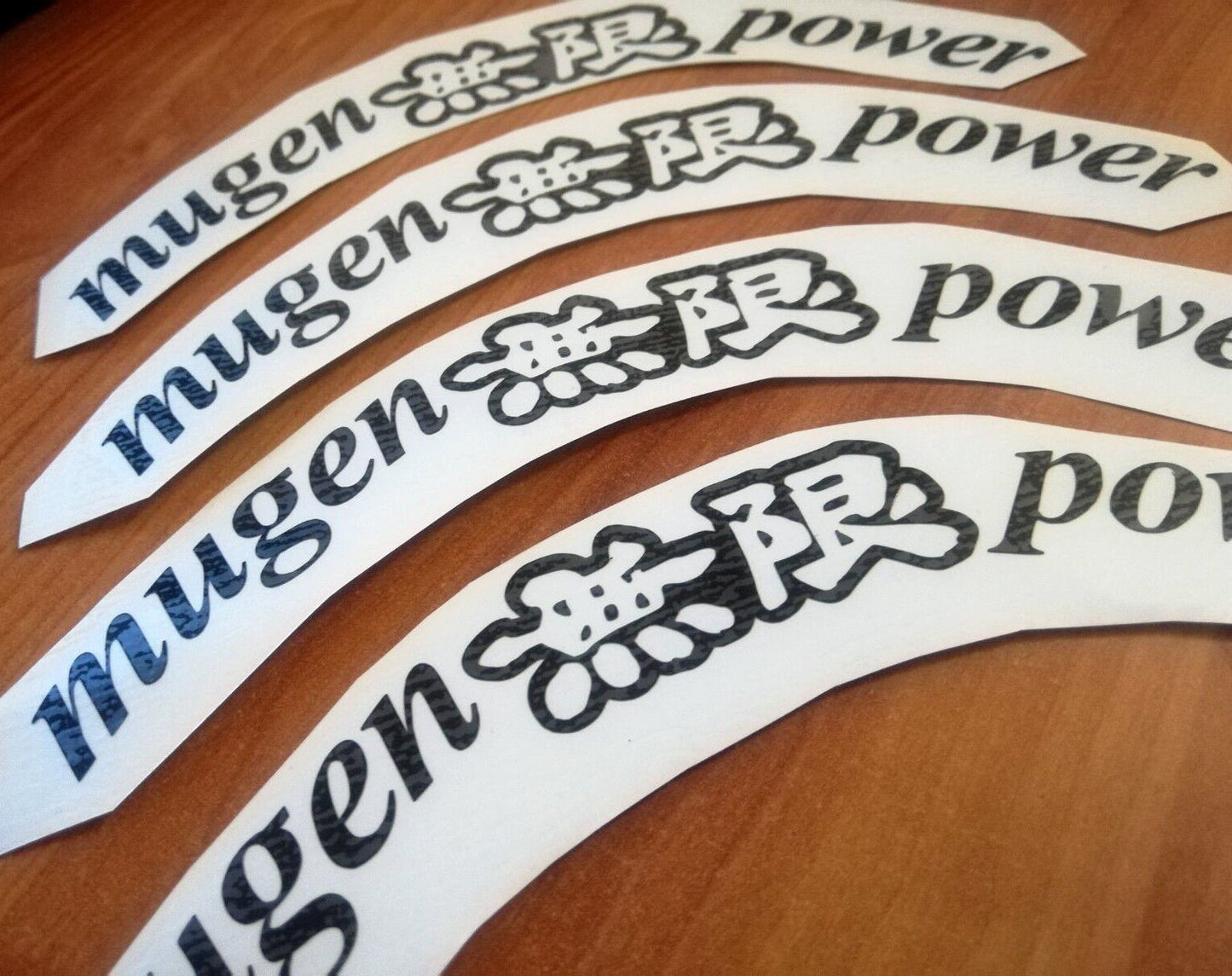 4x Mugen Power CF-48 Wheels Sticker kit - Fits Civic CRX - Reproduction