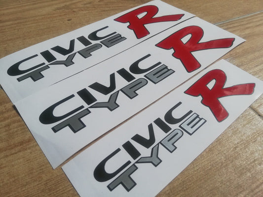 Civic EK Type R - Fits Civic 96-00 - Reproduction Decal / Stickers - EK9