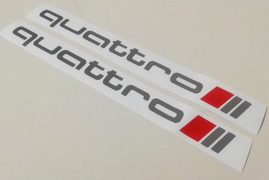 2x Quattro Side Decals - Fits Audi RS S Line RS4 RS5 RS6 Stripe - Sticker