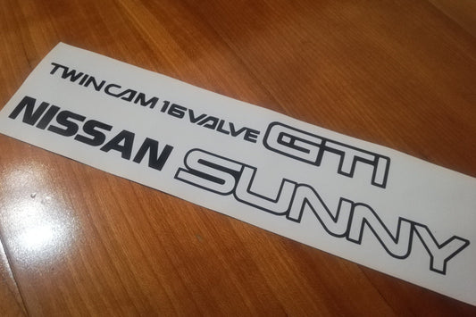 Sunny GTI Rear Sticker - Fits ZX RZ-1 B12 GTi Coupe - Sticker Reproduction
