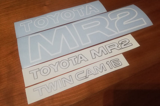 MR2 MK1 AW11 Decal Kit - Fits MR2 84-88 - Twin Cam 16 Sticker Reproduction
