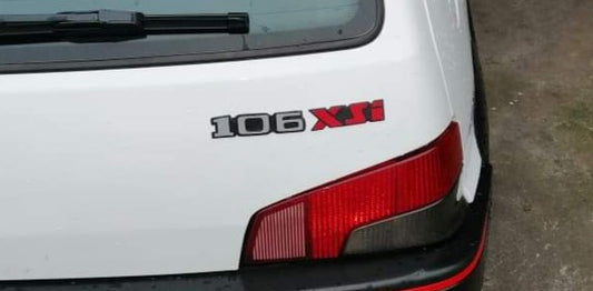 Peugeot 106 XSI - Rear Stickers - Fits Peugeot - Reproduction Decals / Sticker