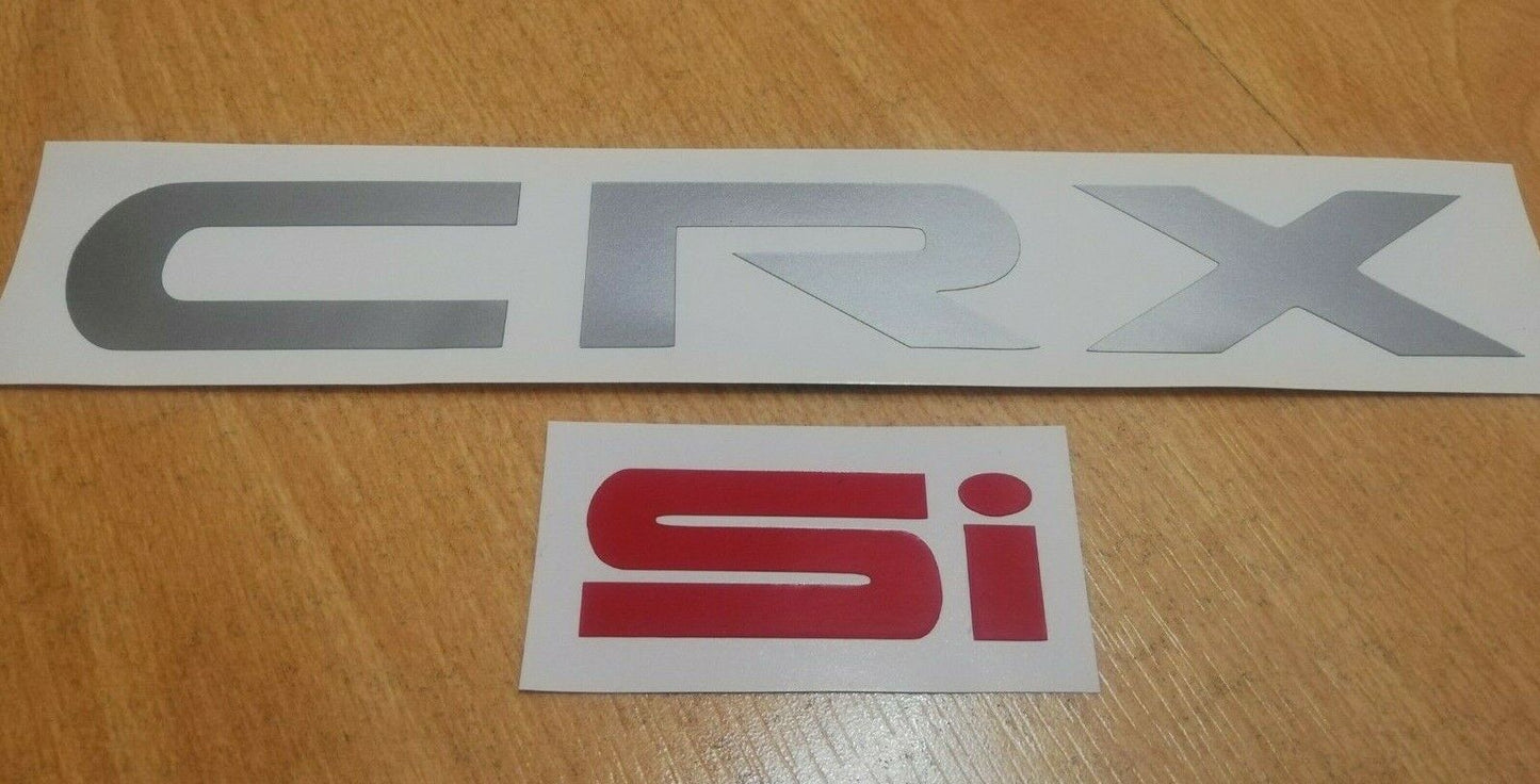CRX - ED / EF / EE - "CRX" + "Si" Decal - Fits 88-91 D16 B16 CRX Rear