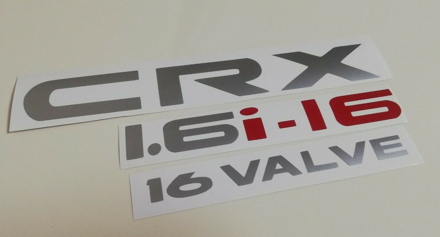 CRX + 16i16 + 16 valve - Fits CRX ED9 / ED8 / EE9 - Rear Reproduction Decal