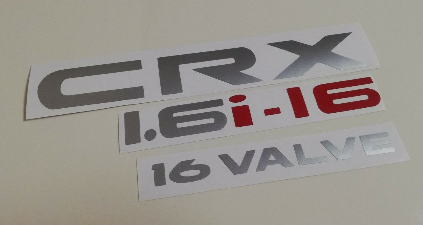 CRX + 16i16 + 16 valve - Fits CRX ED9 / ED8 / EE9 - Rear Reproduction Decal