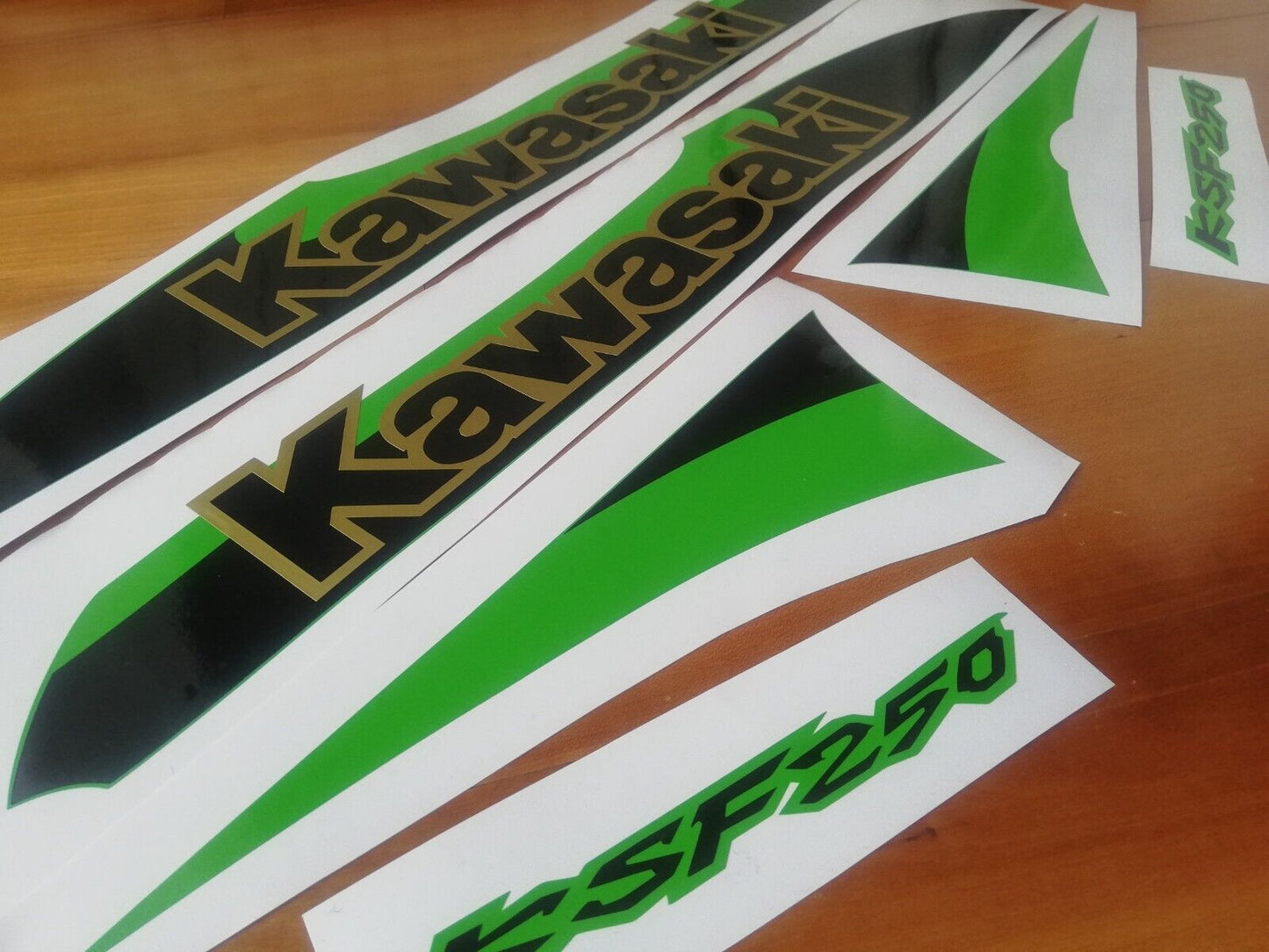 Mojave KSF 250 dohc Quad Stickers - ATV - Reproduction Decals Kit (Green)