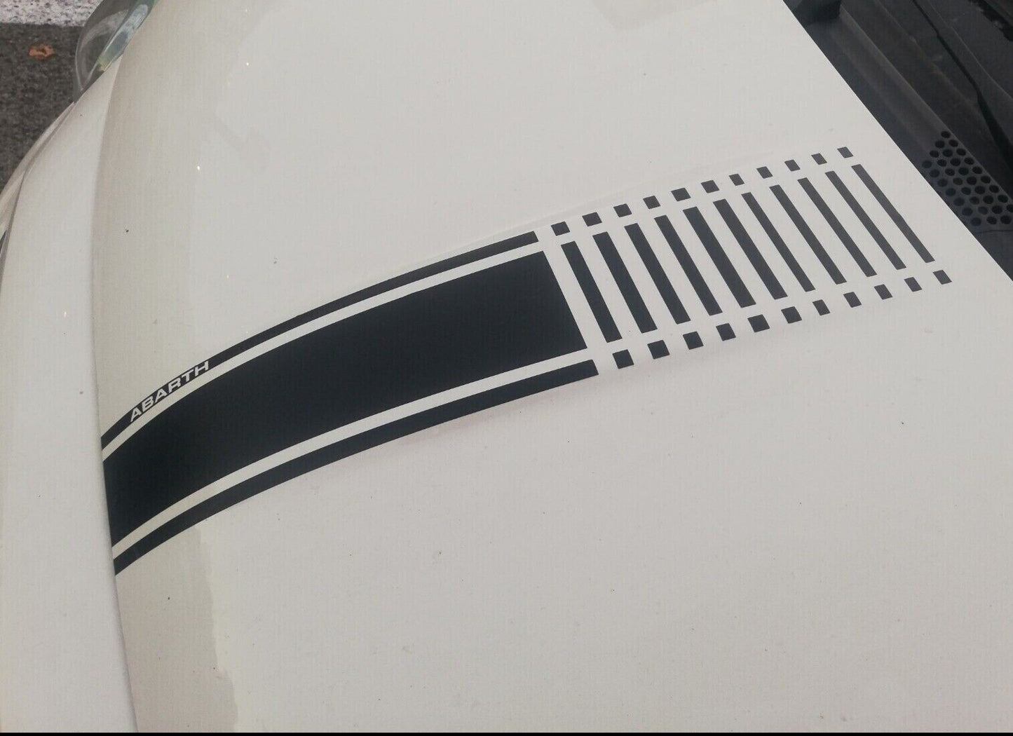 Stripe Hood Scorpion - Fits Fiat 500 595 Abarth Fiat - Decals / Sticker