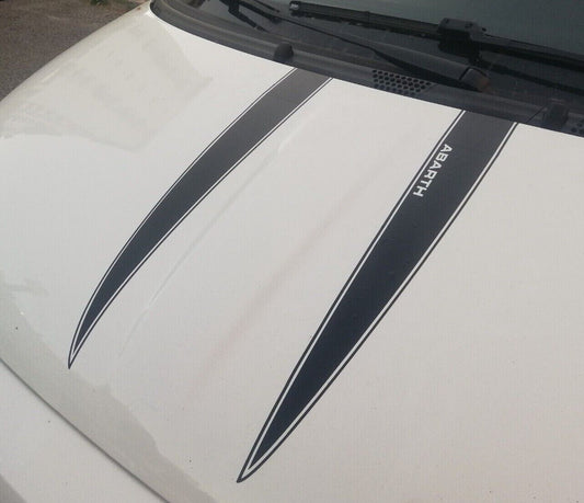 Stripe Hood Scorpion - Fits Fiat 500 595 Abarth Fiat - Decals / Sticker