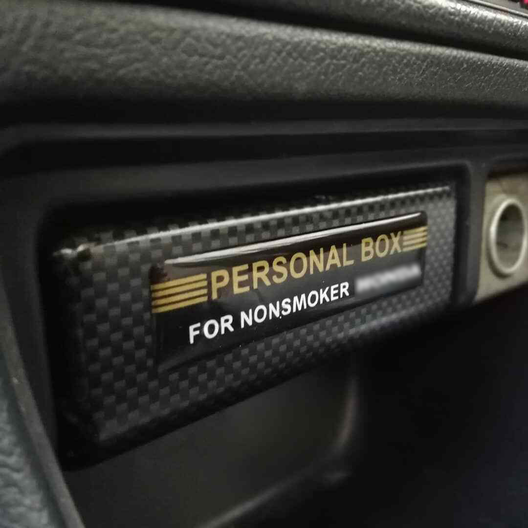 Civic CRX 88-91 - Personal Box Non Smoker - Fits 4th Gen - Reproduction Sticker