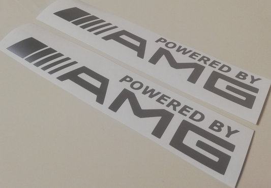 Powered By AMG Side Decals - Fits Benz AMG 300E CLK CLA C63 E63 - Sticker