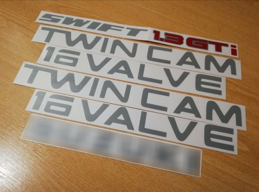 Swift 1.3 GTi 16 valve - Fits Suzuki Reproduction - Decal / Sticker kit