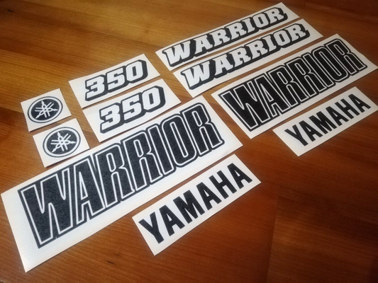 Warrior 350 - YFM Quad Decals - 4x4 ATV - Fits Yamaha - Sticker Kit