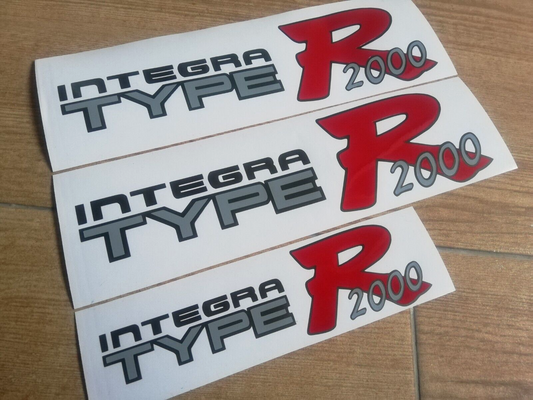 Integra DC2 Type R 2000 - Fits DC2 B18 - Reproduction Side Decal / Stickers