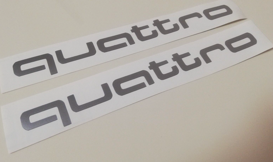 2x Quattro Side Decals - Fits Audi RS Racing Sport S Line turbo - Sticker